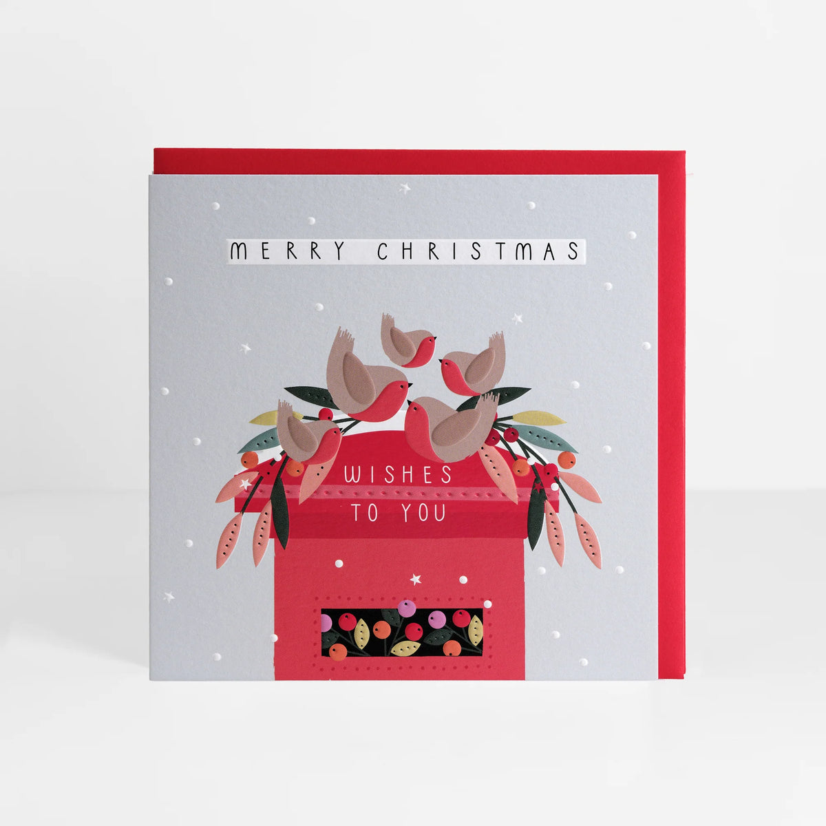 Postbox Christmas Wishes Greetings Card