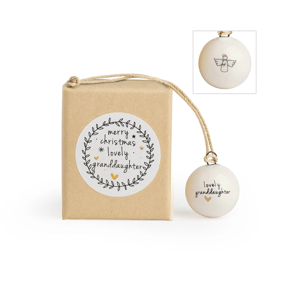 Lovely Granddaughter Mini Porcelain Bauble