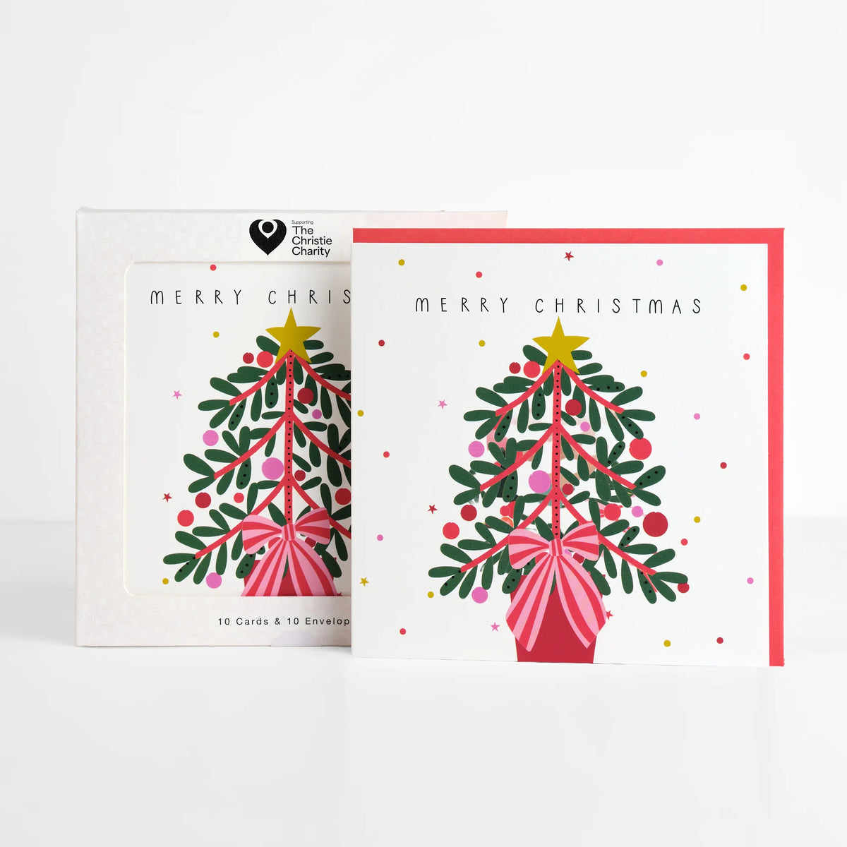 Christmas Tree Design Pack of 10 Charity Christmas Cards