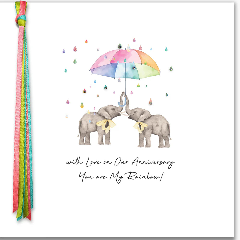 You Are My Rainbow Anniversary Greetings Card