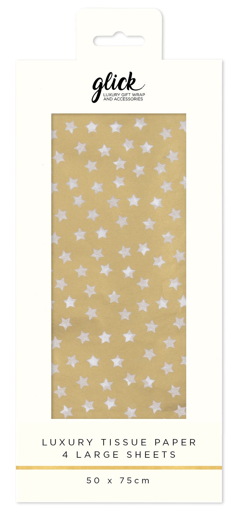 Gold Tissue Paper With Silver Stars