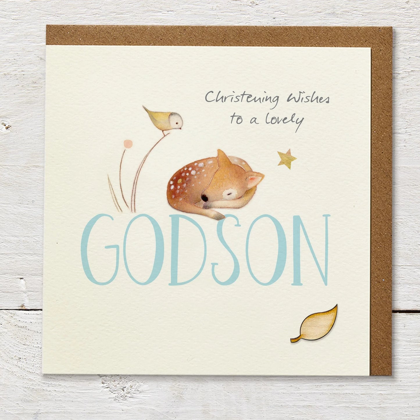 Godson Christening Greetings Card