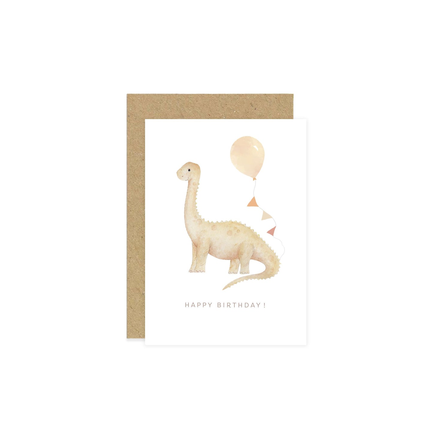 Diplodocus Dinosaur Birthday Greetings Card