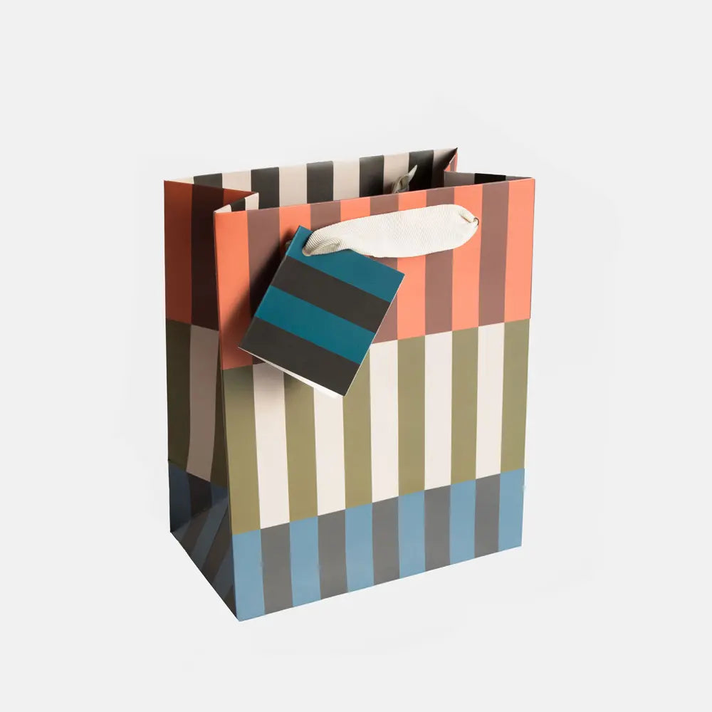 Offset Stripe Medium Gift Bag