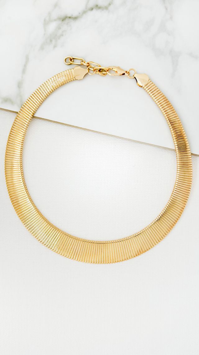 Envy Statement Choker Necklace Gold