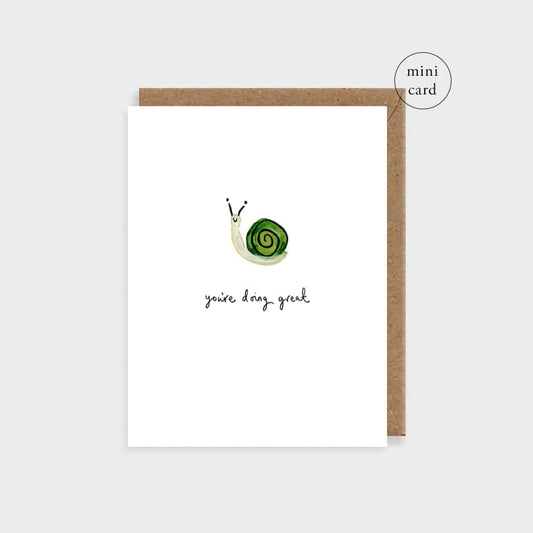 Snail Mini Greetings Card