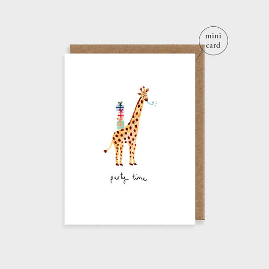 Giraffe Mini Greetings Card