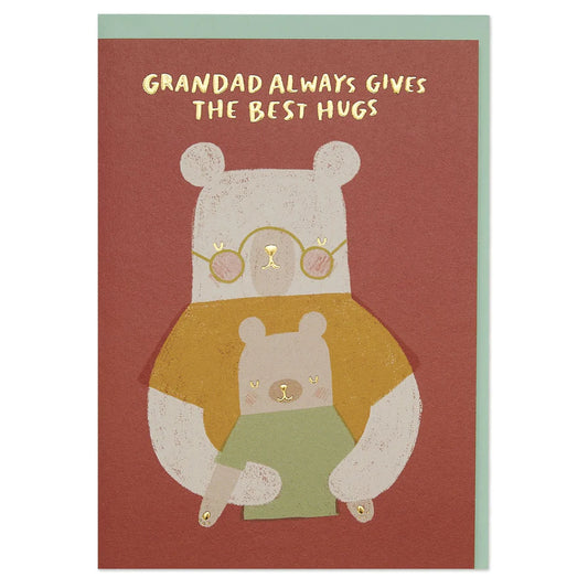 Grandad Always Gives The Best Hugs Greetings Card