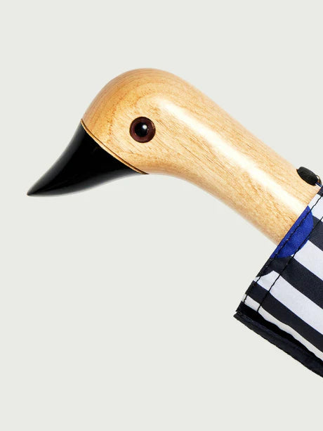 Polkastripe Compact Eco-Friendly Duck Umbrella