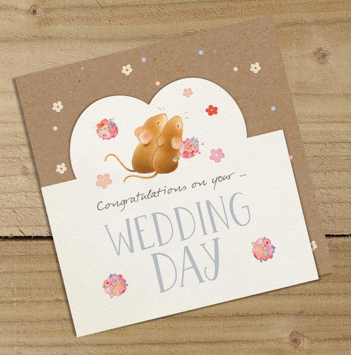 Mouse Wedding Day Greetings Card