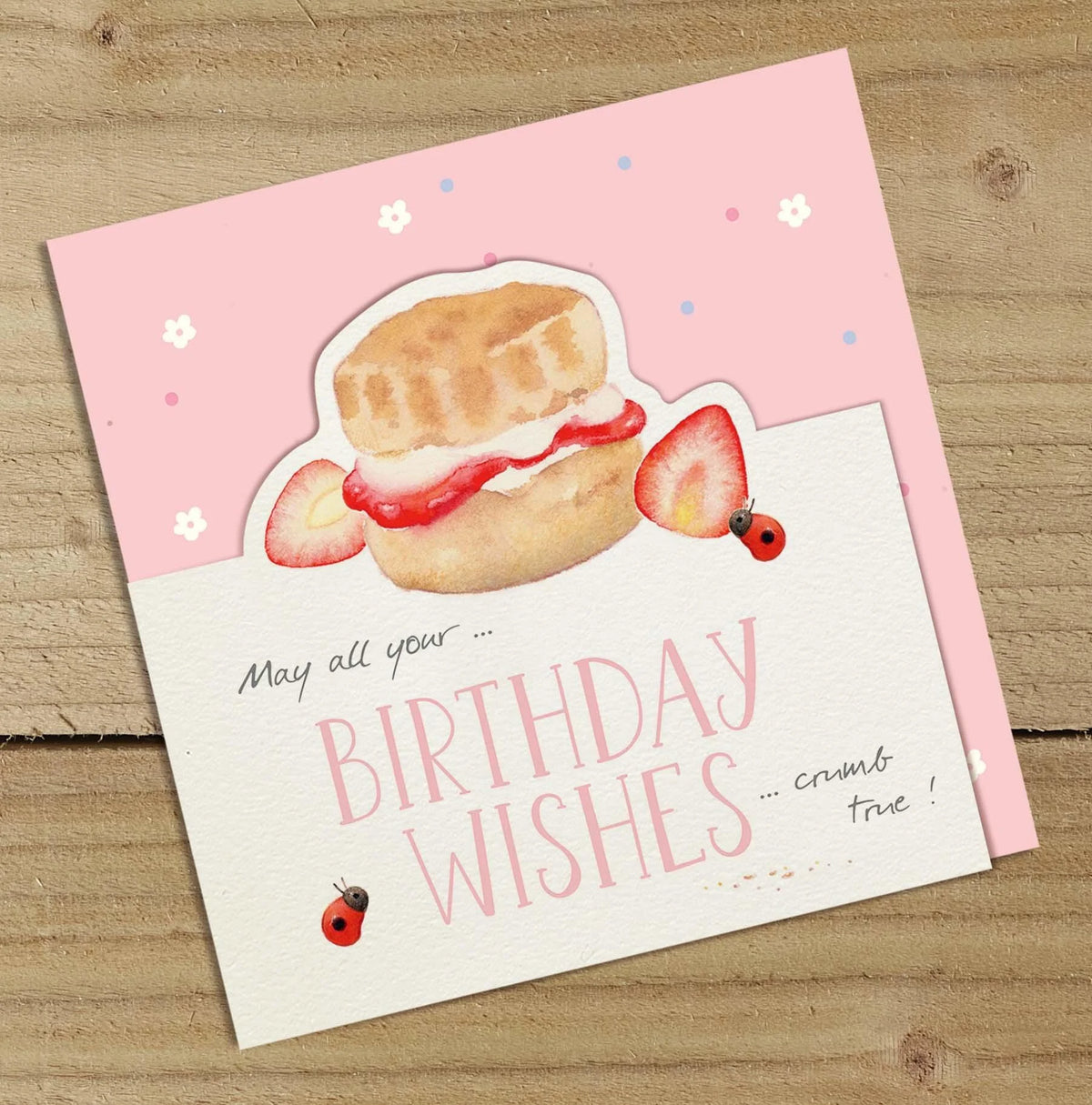 Ladybird & Scone Birthday Greetings Card