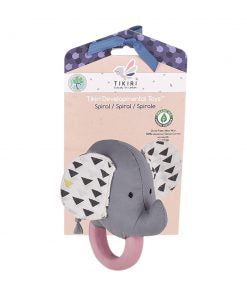 Elephant Rattle With Natural Rubber Teather