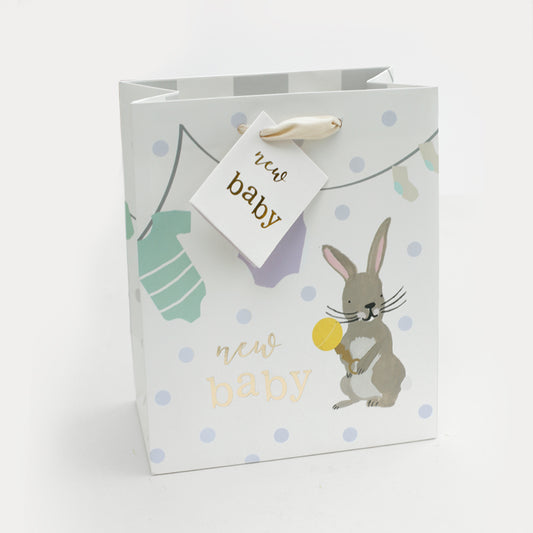 Rabbit New Baby Medium Gift Bag