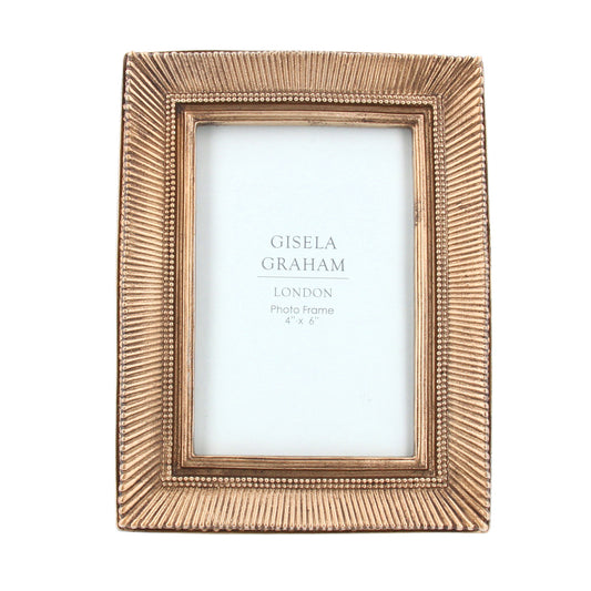 Rose Gold Hexagon Fantail Resin Picture Frame 4 x 6"