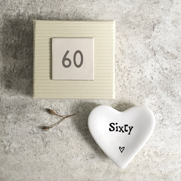 60th Birthday Porcelain Ring Dish Boxed