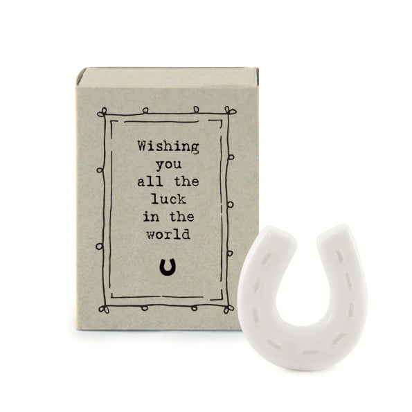 Matchbox Porcelain Horseshoe Wishing You Luck