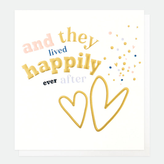 They Lived Happily Ever After Wedding Greetings Card