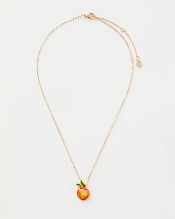 Enamel Red Apple Short Necklace