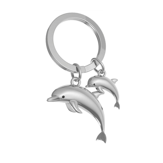 Metalmorphose Keyring Silver Dolphin & Baby