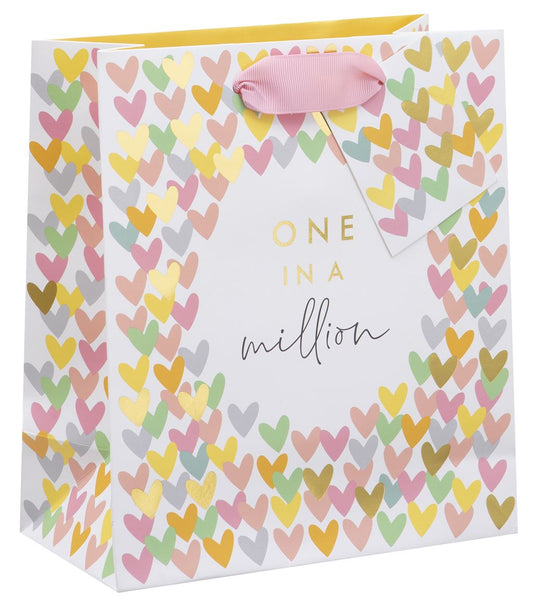 Large One In A Million Multi Hearts Gift Bag