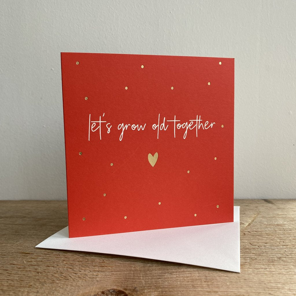 Let’s Grow Old Valentines Day Greetings Card