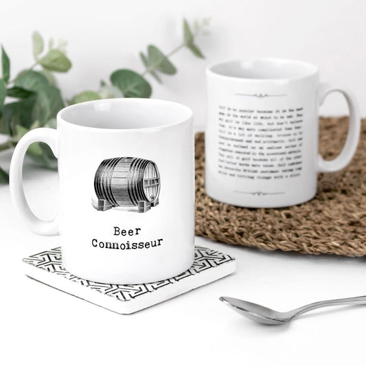 Beer Connoisseur Inspiring Quotes Mug