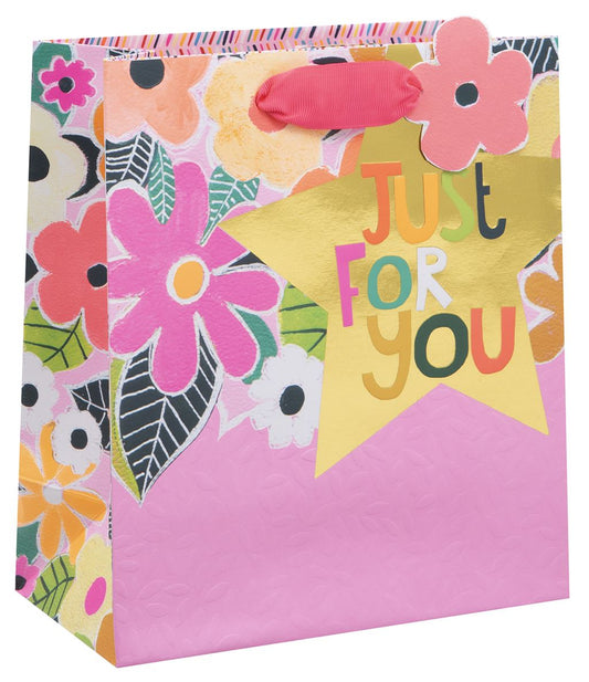 Just For You Large Pink Gift Bag