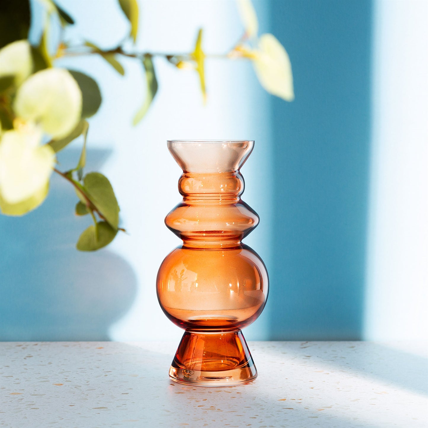Selina Glass Vase Amber