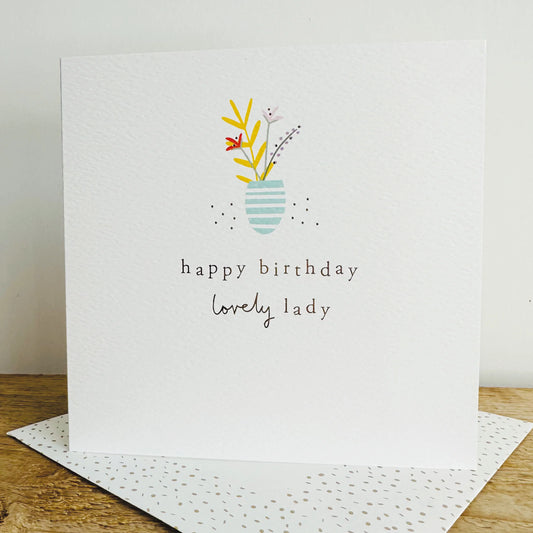 Lovely Lady Birthday Greetings Card