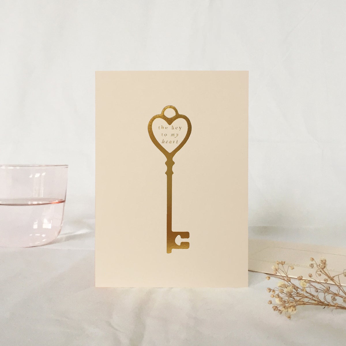 The Key To My Heart Greetings Card