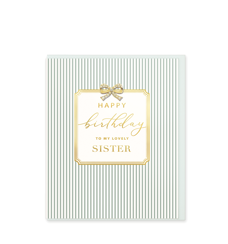 Happy Birthday to My Lovely Sister Birthday Greetings Card