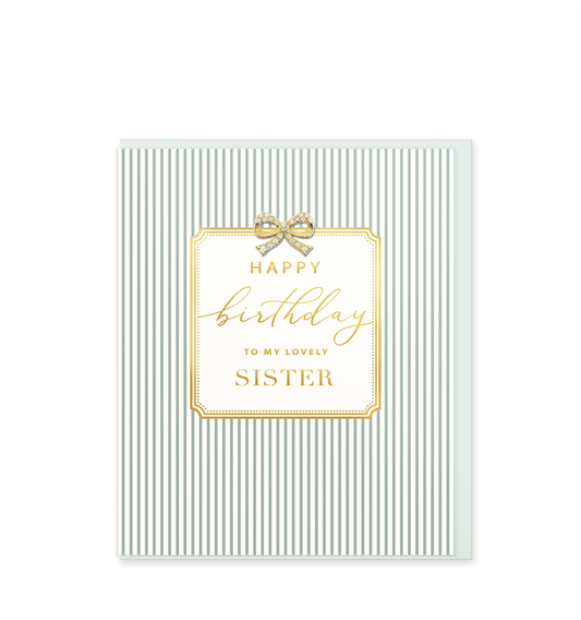 Happy Birthday to My Lovely Sister Birthday Greetings Card