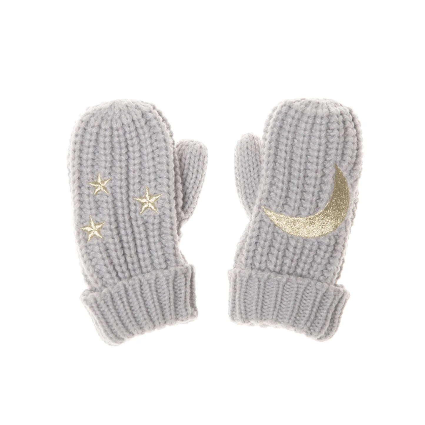 Moonlight Knitted Mittens Grey