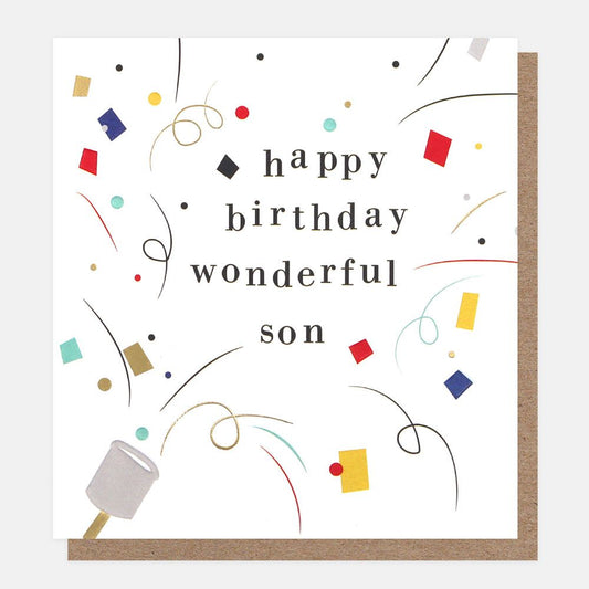 Happy Birthday Wonderful Son Greetings Card