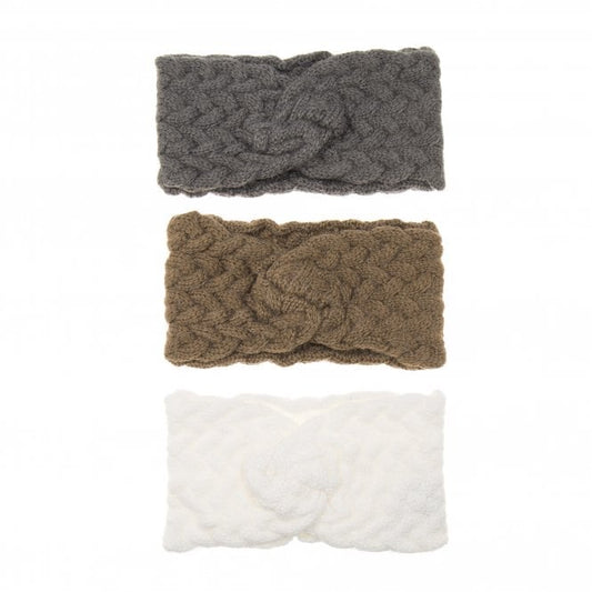 Knitted Cable Knit Headband Hat Various Colours
