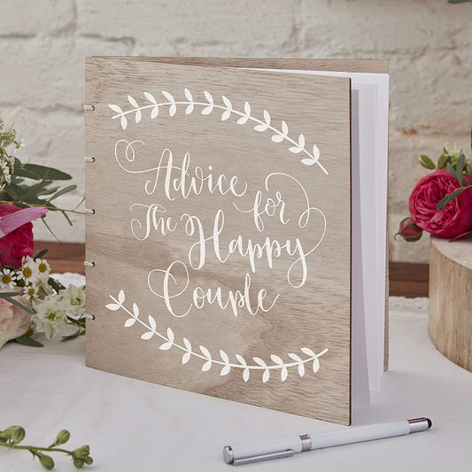 Advice for the happy couple Wooden Book