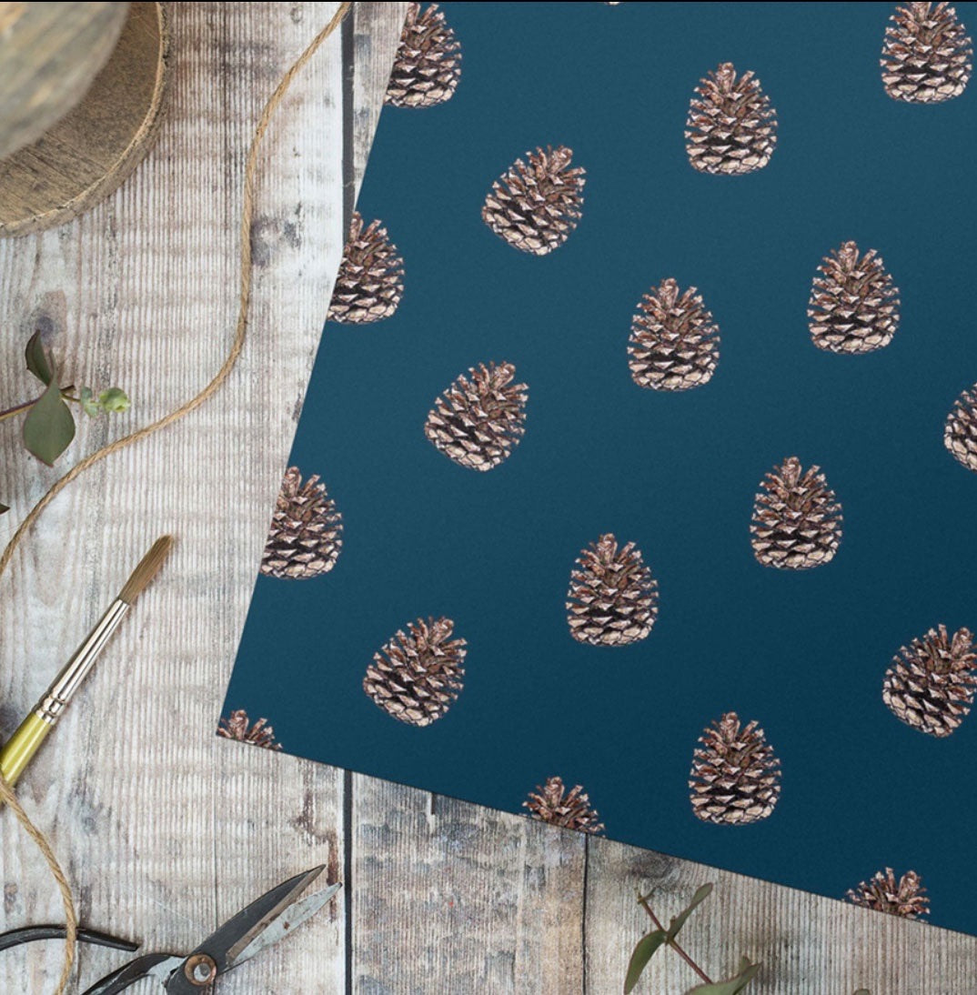 Single Sheet Flat Wrap Pinecone