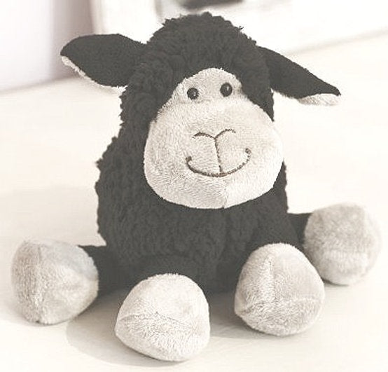 Small Black Sitting Sheep