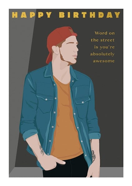 Happy Birthday Awesome Greetings Card