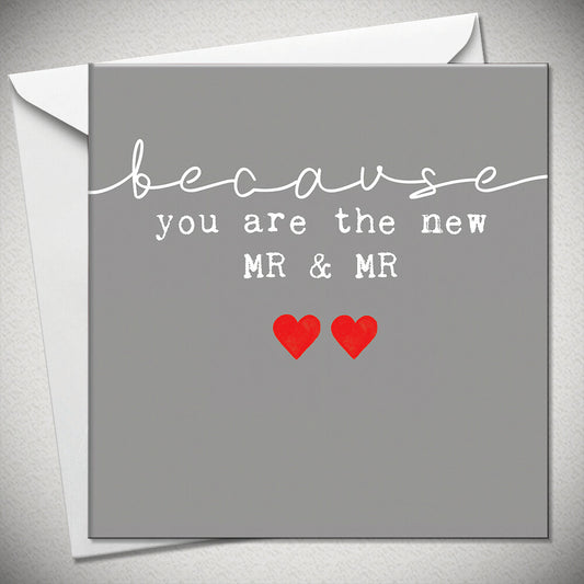 Because You Are The New Mr & Mr Greetings Card
