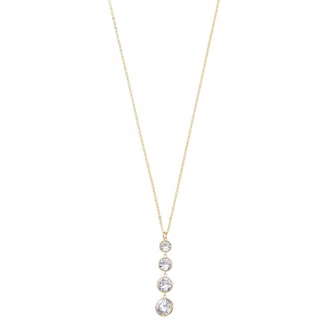Gold Plated Diamond Drop Necklace