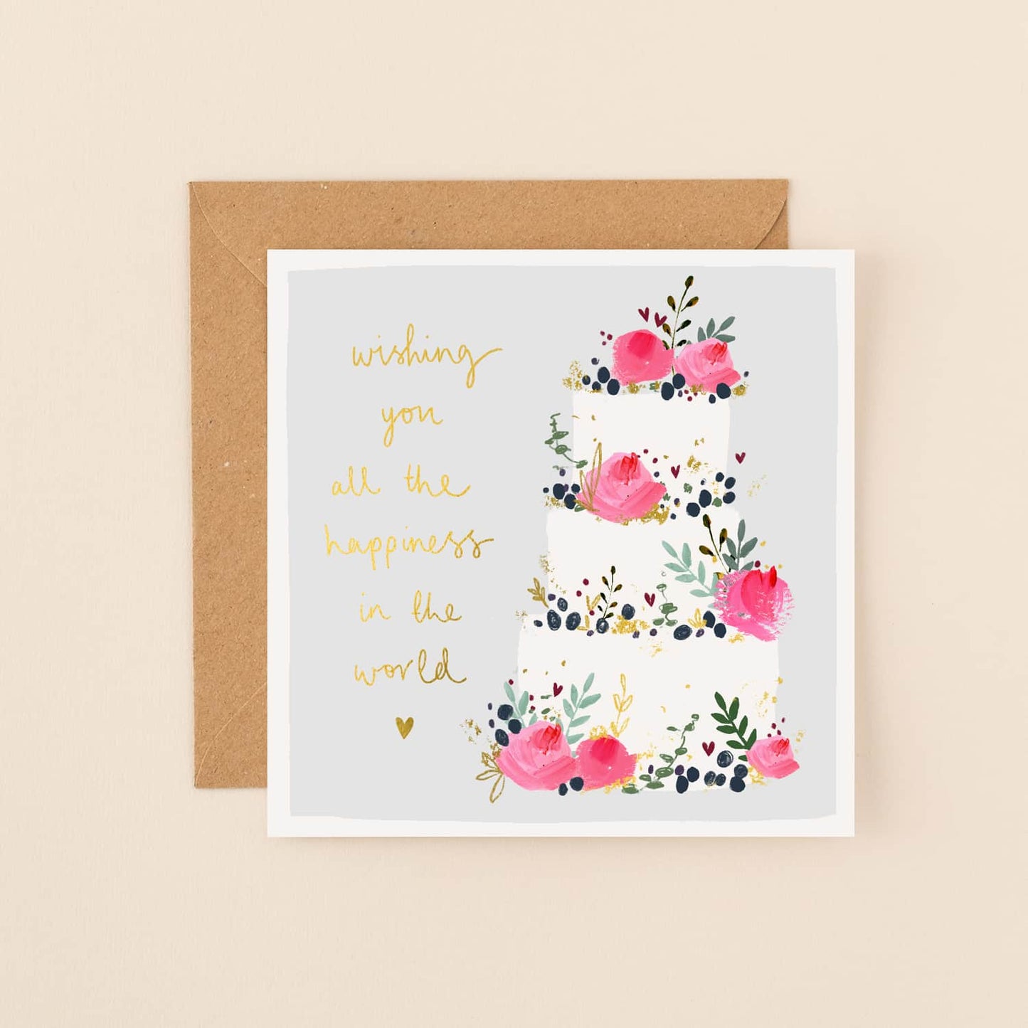 All the Happiness Cake Greetings Card