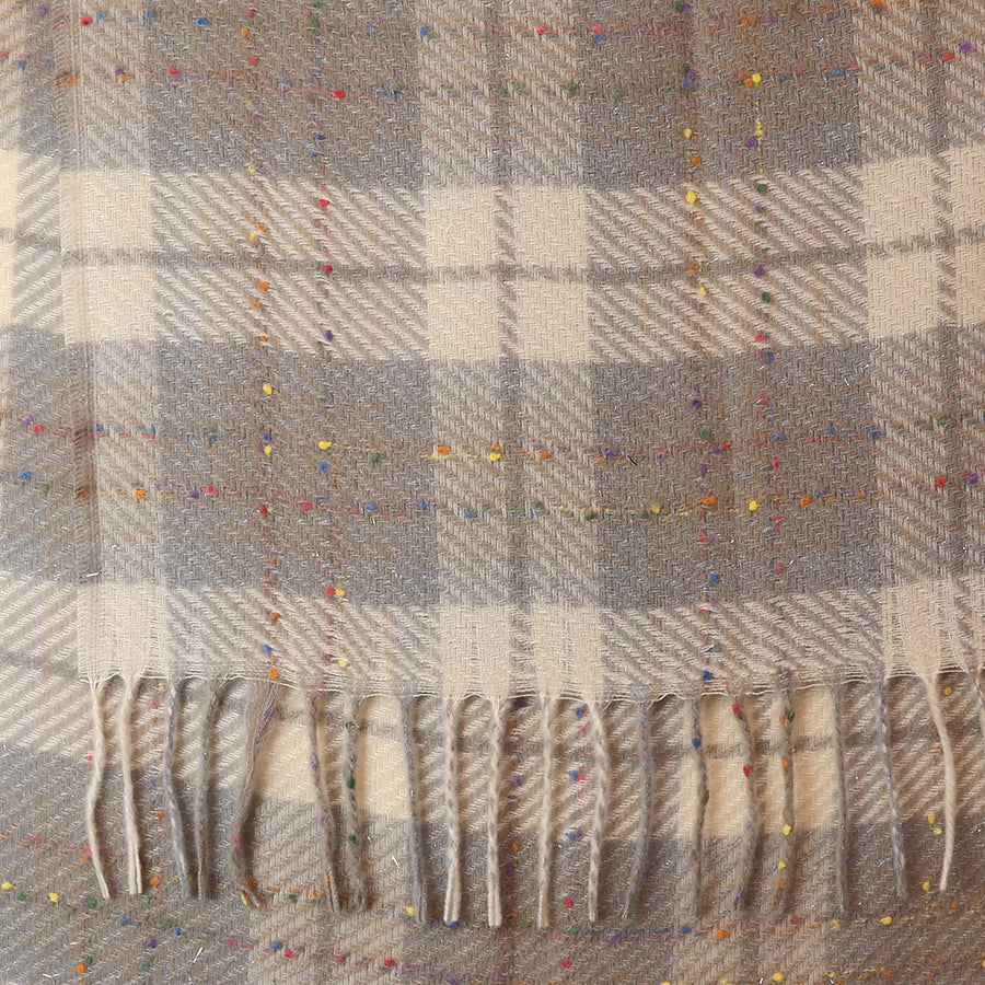 Tartan Cosy Scarf Taupe