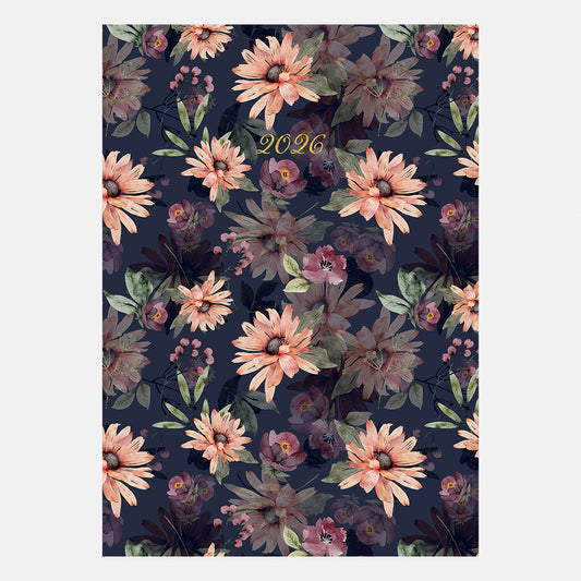 2026 A5 Diary Blushing Blooms