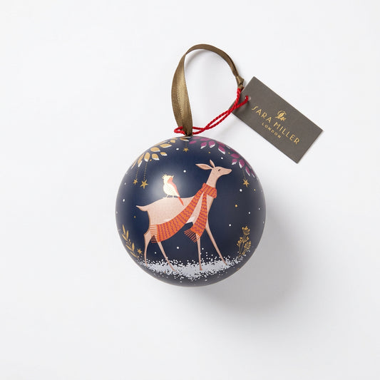 Sara Miller Deer & Owl  Tin Bauble with Honeycomb Crunch
