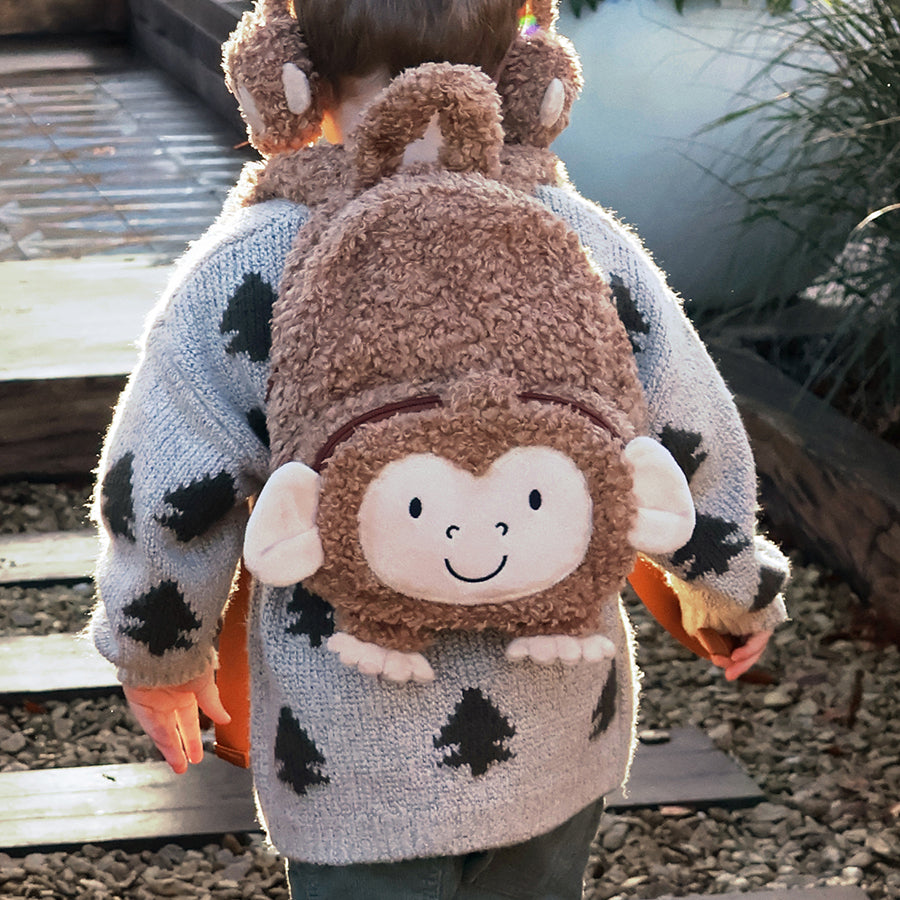 Monty Monkey Fleecy Backpack