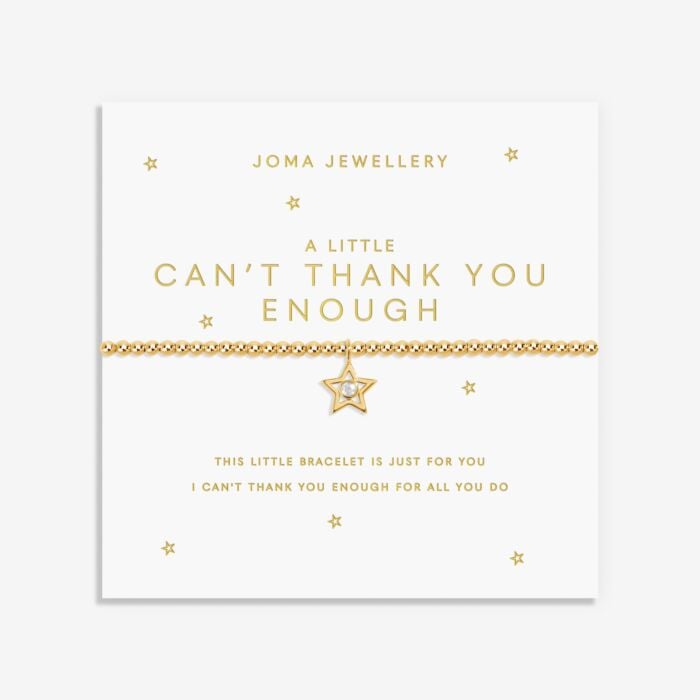 A Little Can’t Thank You Enough Bracelet In Gold Plating