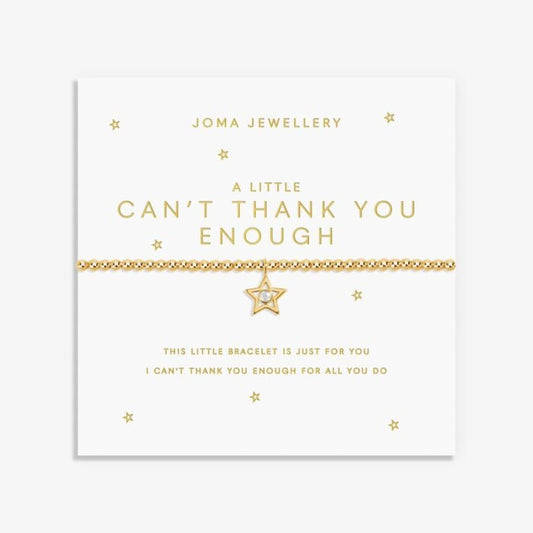 A Little Can’t Thank You Enough Bracelet In Gold Plating