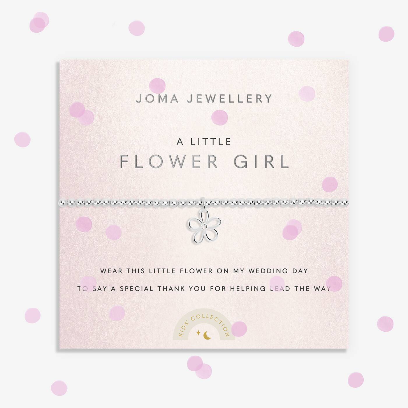 Children's A Little Flower Girl Silver Bracelet