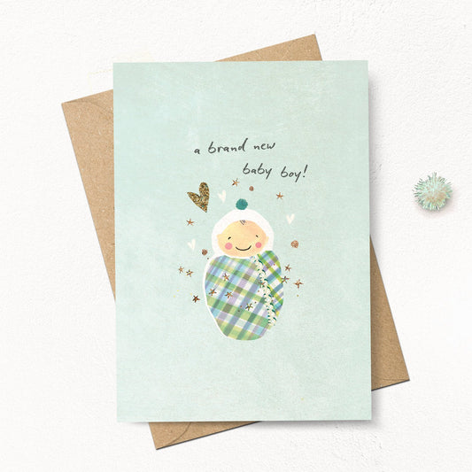 Brand New Baby Boy Greetings Card